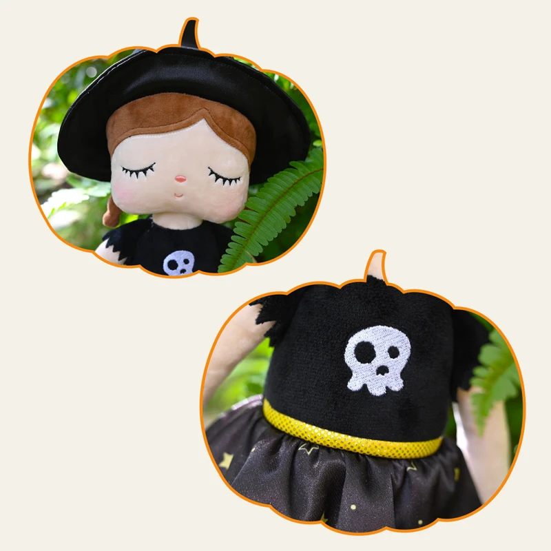 Halloween Decoration Black Magic Witch Plush Toy Soft Stuffed Dolls For Kids Girls Boneca Metoo Original