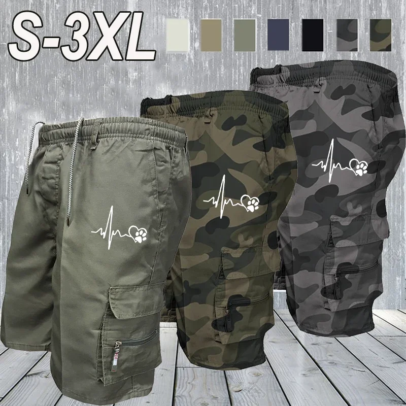 

New fashionable multi - pocket men's casual shorts new style camouflage tactical fitness loose casual pants shorts