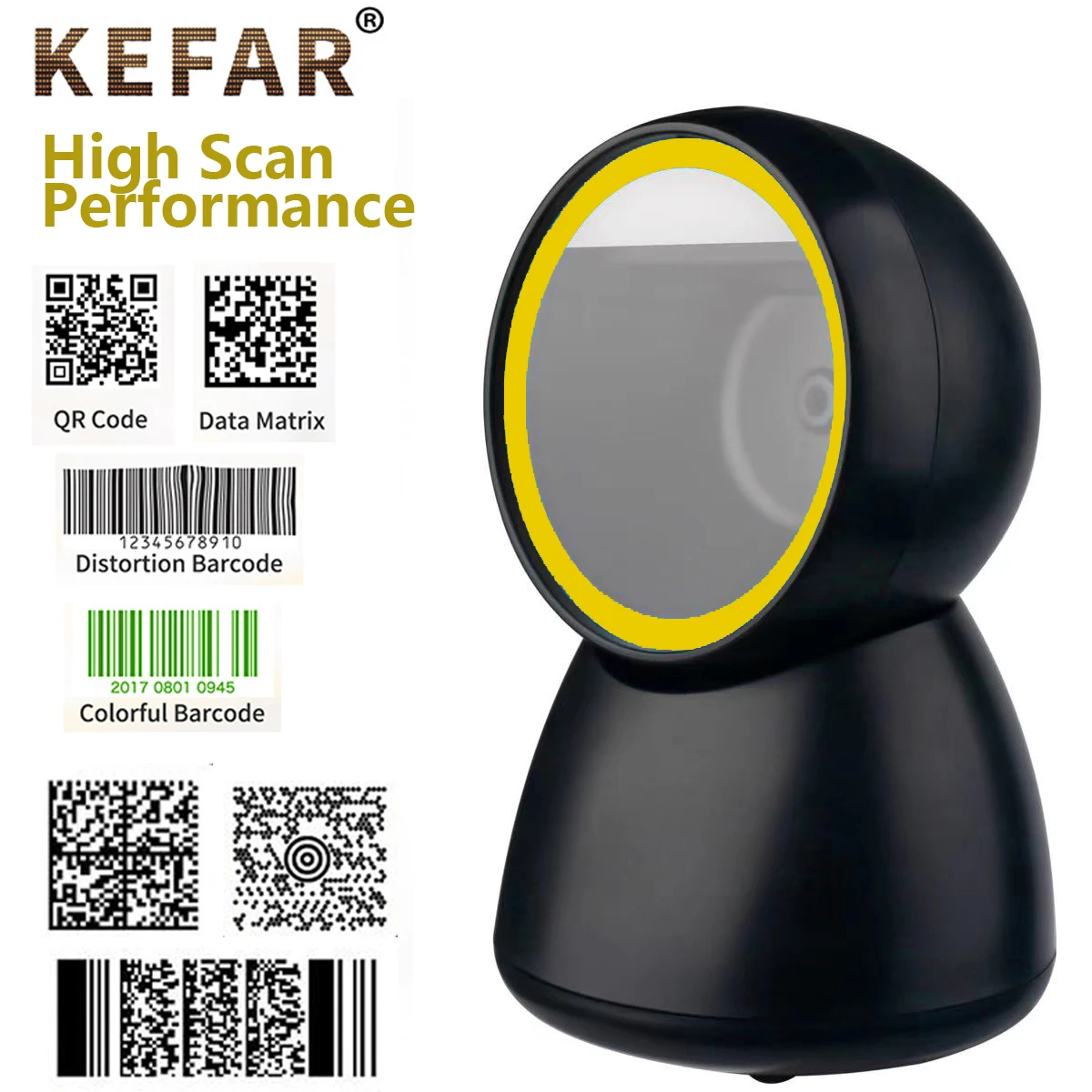 kefar desktop barcode scanner automatic sensing bar code reader mao livre wired usb supermercado nova chegada plataforma 2d 01