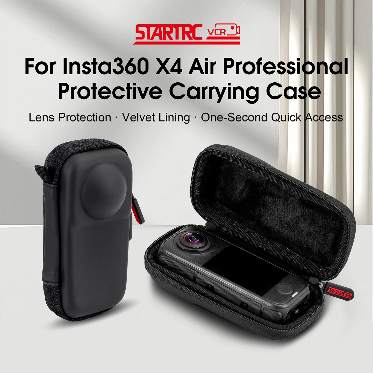 Tragetasche für Insta360 X4, Luftaufbewahrungstasche, Reiseschutzhülle, Hartschale mit Karabiner, Action-Kamera-Zubehör