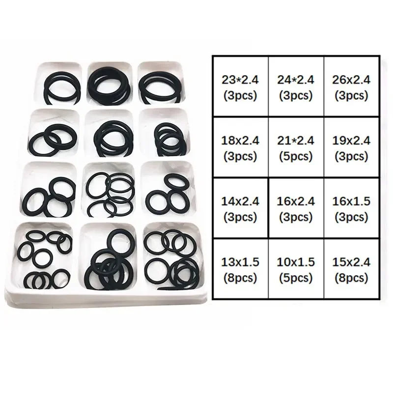 50~250pc O-ring Rubber NBR Seal Assortment Washer Gasket O Ring Kit Repair Faucet Pipe Car Plumbing Pneumatic Accessory Tool Set