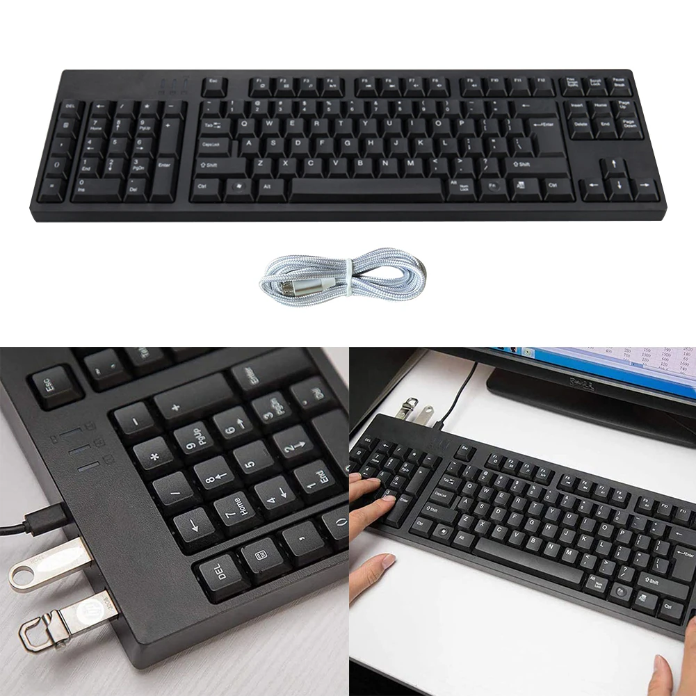 Wired Left Hand Ergonomic Keyboard Mechanical Gaming Keyboard Multimedia Video Clip Keyboard 109 Keys Dual USB HUB for Laptop PC