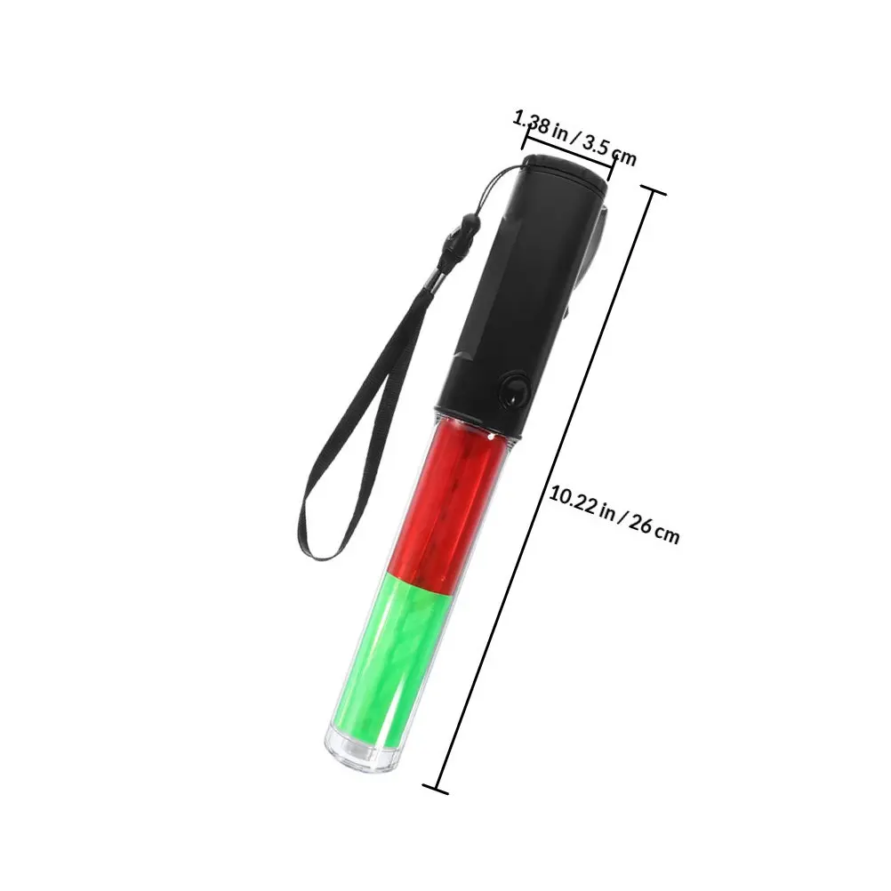 2Pcs 26Cm LED Traffic Signal Wands Dazzling Illumination Clear Directional Guidance for Parking Control Concert Safety