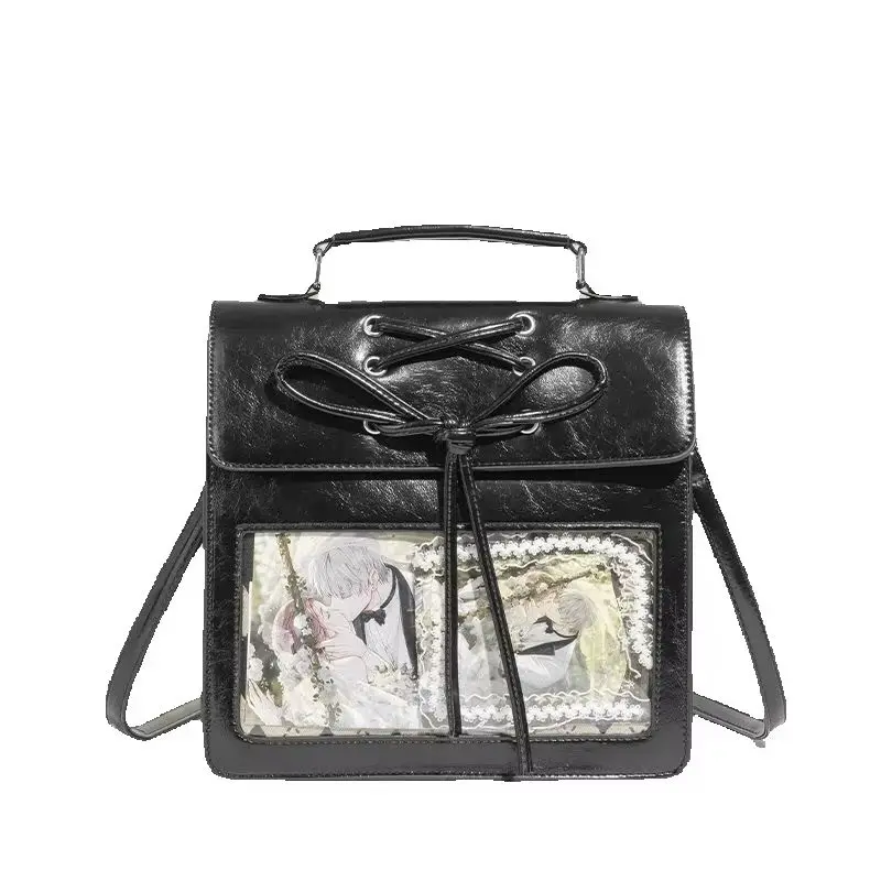 Ita Bag Strap Solid Fashion Backpacks Woman Itabag Japanese Backpacks Jk Badge Holder Bag Idol Photo Display Bag College Style