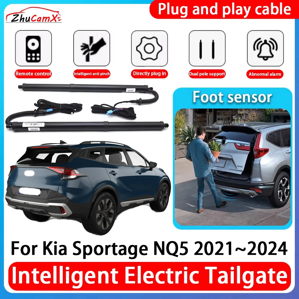 ZhuCamX Car Power Trunk Electric Suction Tailgate Intelligent Tail Gate Lift Strut For Kia Sportage NQ5 2021~2024