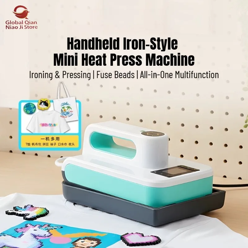 Medium Size 11*17cm Portable Handheld Heat Press Machine, Household Custom Heat Transfer Machine