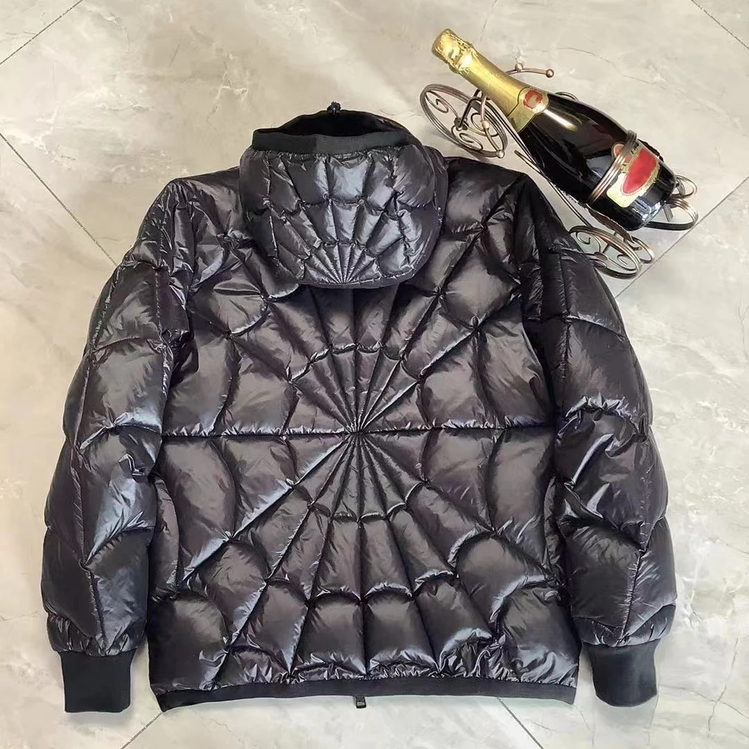 2022 New fashionable short down jacket with spider web pattern