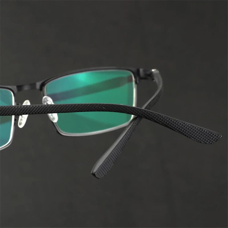 Gafas de miopía para hombres y mujeres, lentes de fotocromismo de marco completo, decoloración del sol, Cuadrado de Metal, 0-0,5-0,75 To-6,0
