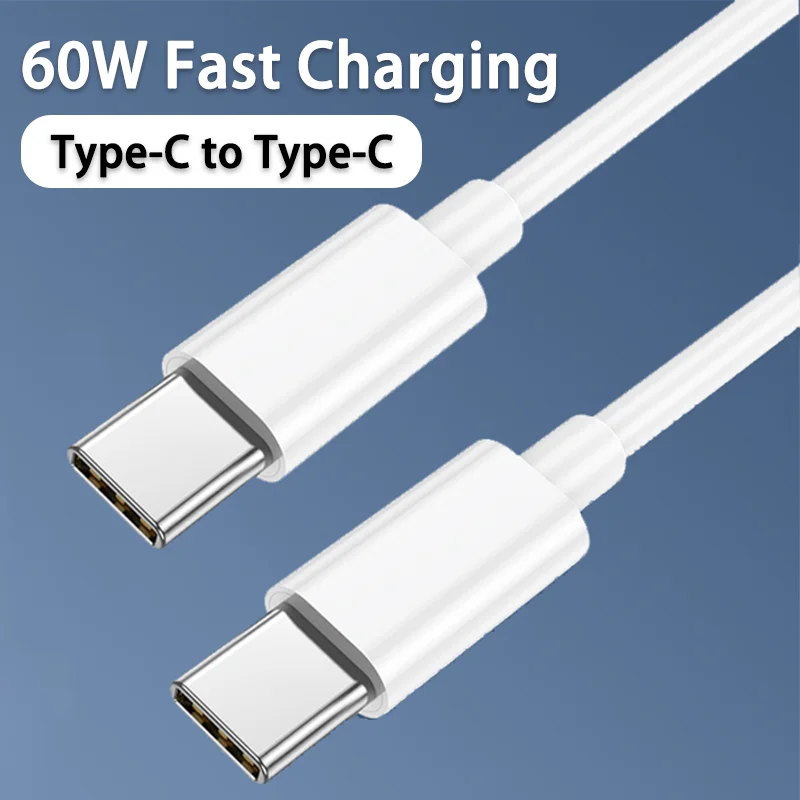 

60W PD Fast Charging Type C to USB C Cable for Samsung S20 Xiaomi Refmi MacBook Pro IPad Pro for iPhone Charger Type C Cable