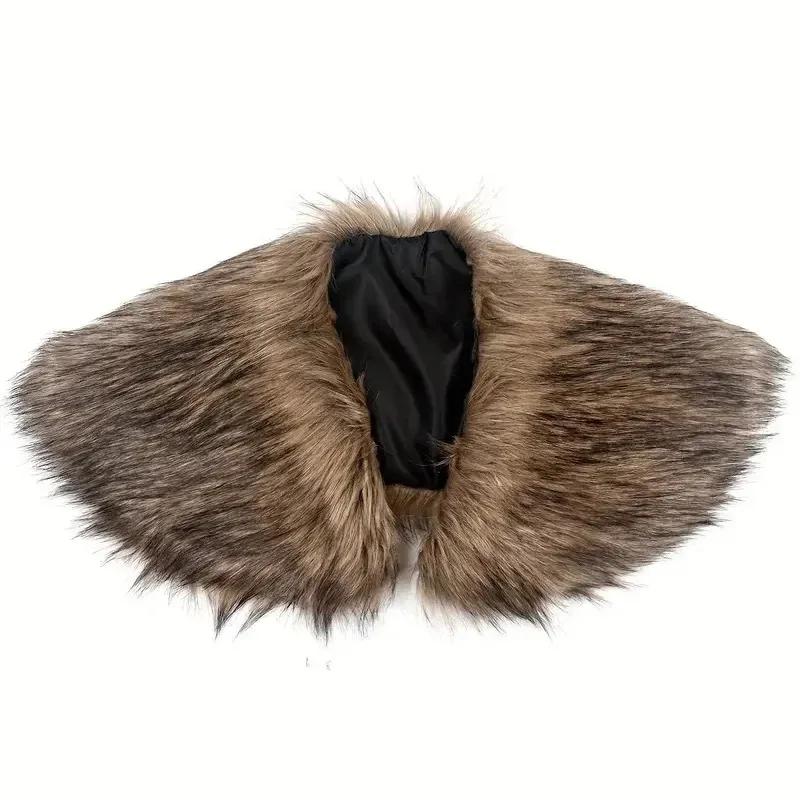

♥ New 2025 Faux Collar Winter Clothing King Cloak Viking Fur Shawl Medieval Warrior Fabio Men's Cosplay ★ Bear House
