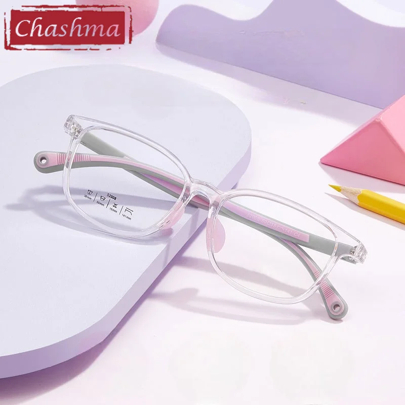 

Chashma Prescription Glasses Girl Boy Optical Eyeglasses Frames Ultra Light Flexible Children Gafas Recipe Eyewear Lens for Kids