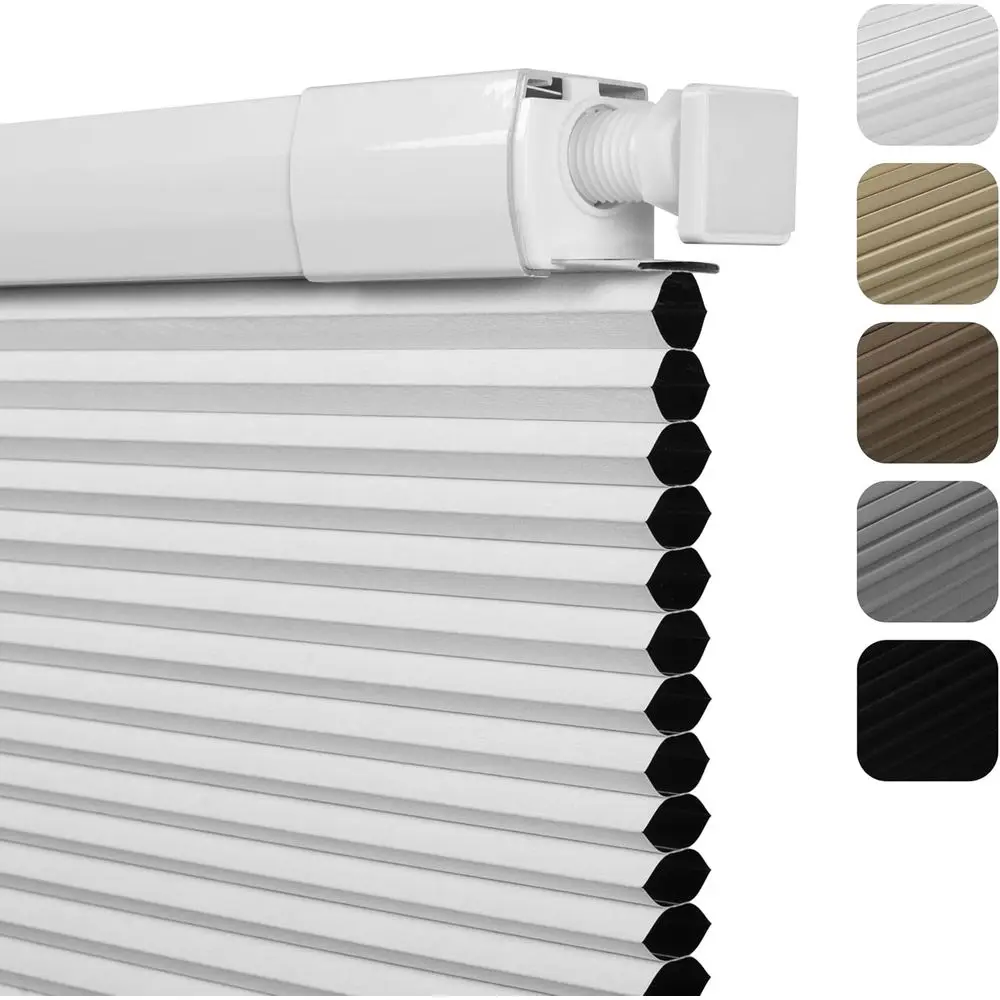 No Drill No Tools Blackout Cellular Shs Easy to Install or Indoor Windows Cordleycomb Blinds Thermal Insulated Noise Reductio