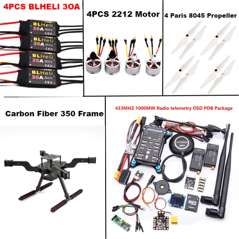 RctoSky PIXHAWK 2.4.8 M8N Open source nuovo smart drone FLY350 300 380 450 mmmpix quadrotor uptornito rack