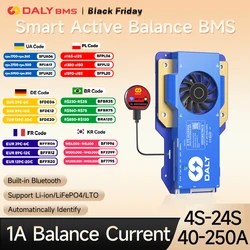 DALY Smart BMS Active Balance BMS WiFi Lifepo4 4S 6S 8S 16S 60A 150A 200A Power Bank Солнечный инвертор Bateria CANBUS Аксессуары