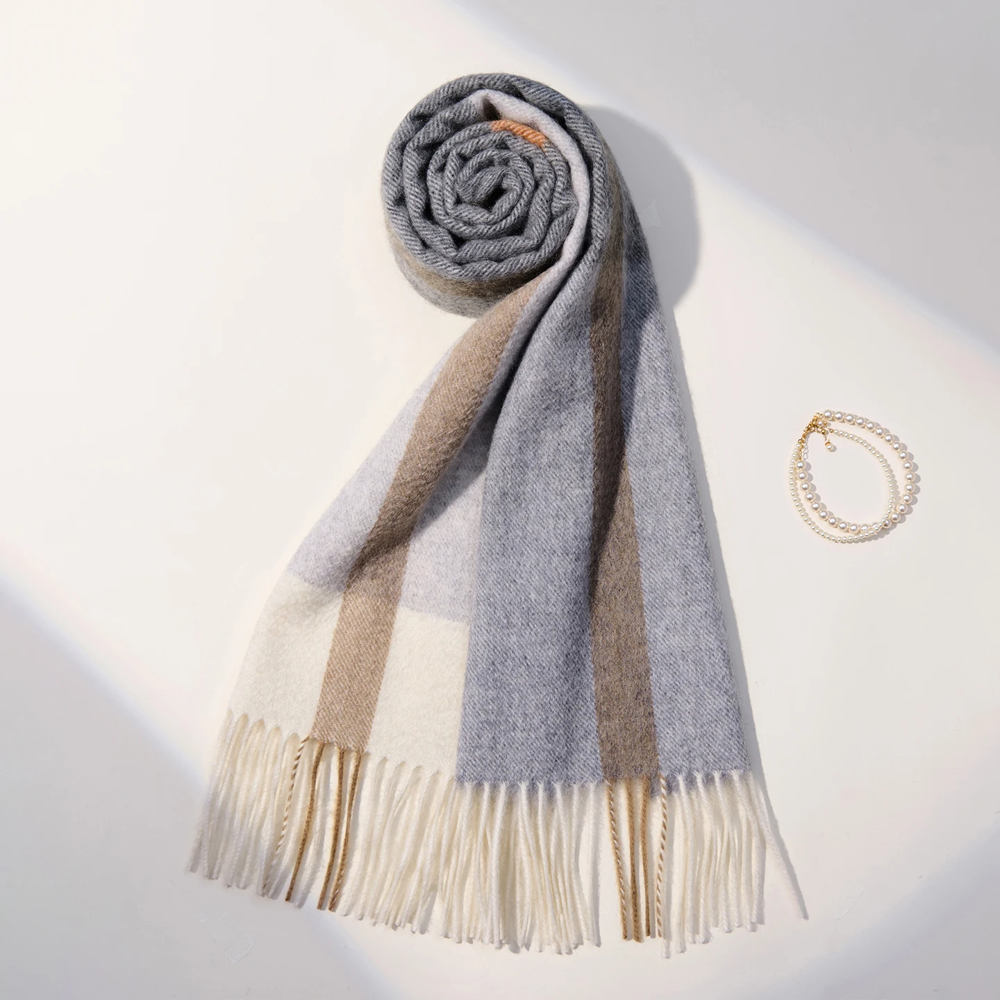 슈퍼 소프트 럭셔리 클래식 100% 캐시미어 스카프 여성 겨울 따뜻한 Shawls 및 랩 Echarpe Pashmina Ladies Plaid Scarves