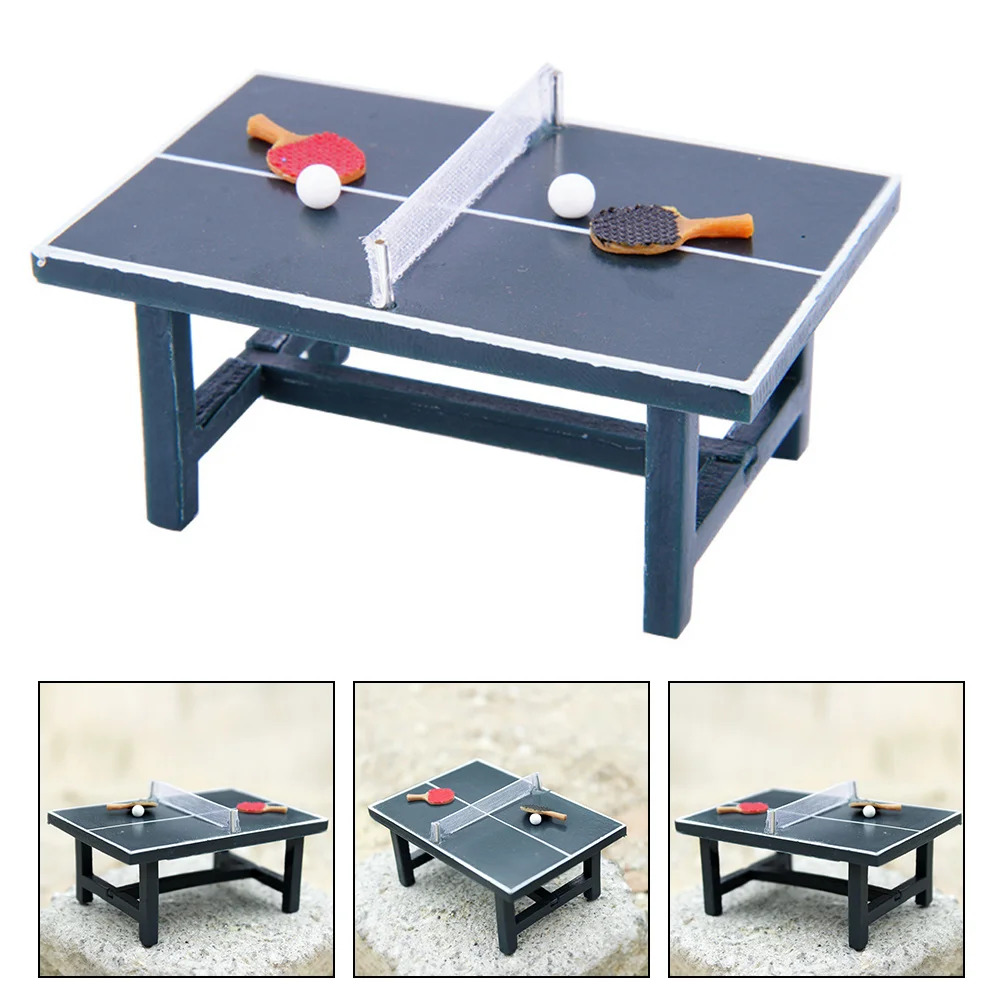 1 Set Of Mini Table Miniature Table Tennis Table Toys Miniature Sports Equipment Miniature Table Tennis Toys Simulation Props