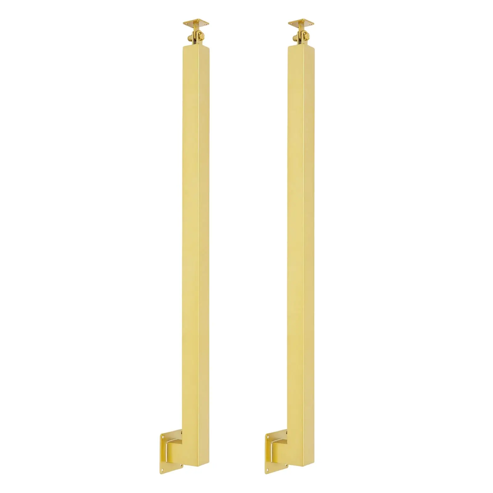 

Stair Railing Posts, 35.43 Inch Square Metal Baluster Post, 2-Piece Banister Columns.