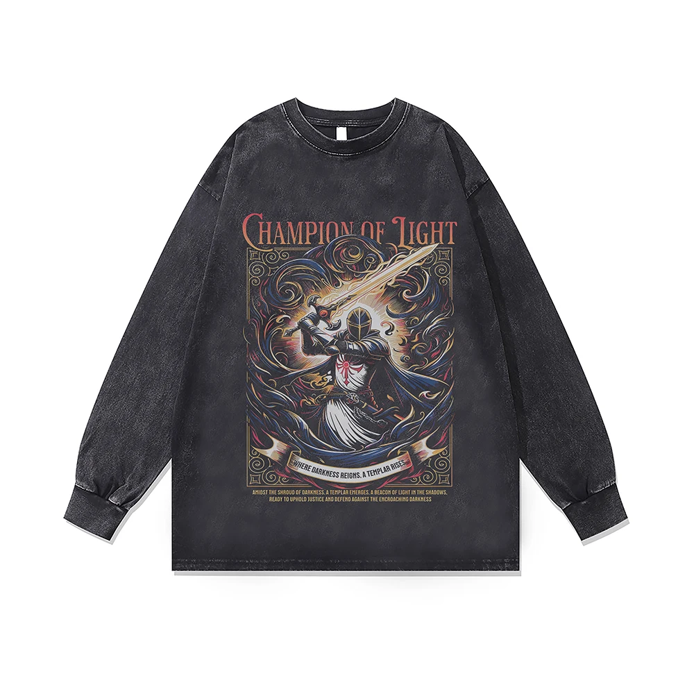 

Anime Demon Slayer Distressed New In Sweatshirt Y2k Oversized T-shirt Hip Hop Streetwear Berserk Men's Clothing Cotton Tops Tees