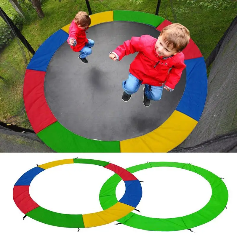 

8/10 Feet Trampoline Protection Mat Trampoline Safety Pad Round Spring Water-Resistant Protective Cover Home Sport Accessories