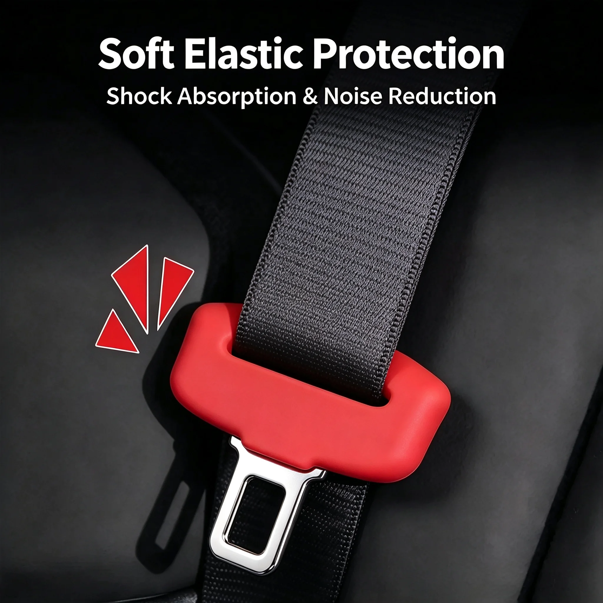 Universal Soft Silicone Car Seat Belt Buckle Cover Anti‑Rattle Noise Eliminate Shock‑Absorbing Anti‑Scratch Protector Sleeve Aut