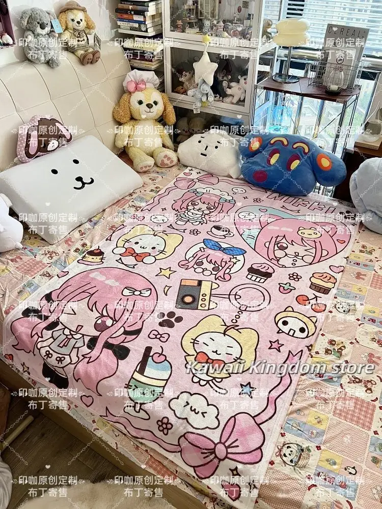 

Фланелевое одеяло Infinity Nikki nime, домашний диван, одеяла для обеденного перерыва, детские студенческие одеяла, ворс 100X150 см