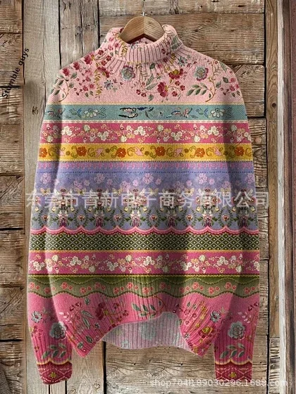 الخريف الشتاء السيدات سترة عارضة الأزياء الأوروبية الأمريكية نمط دافئ دافئ عيد الميلاد الغزلان سانتا هوديي متماسكة أعلى