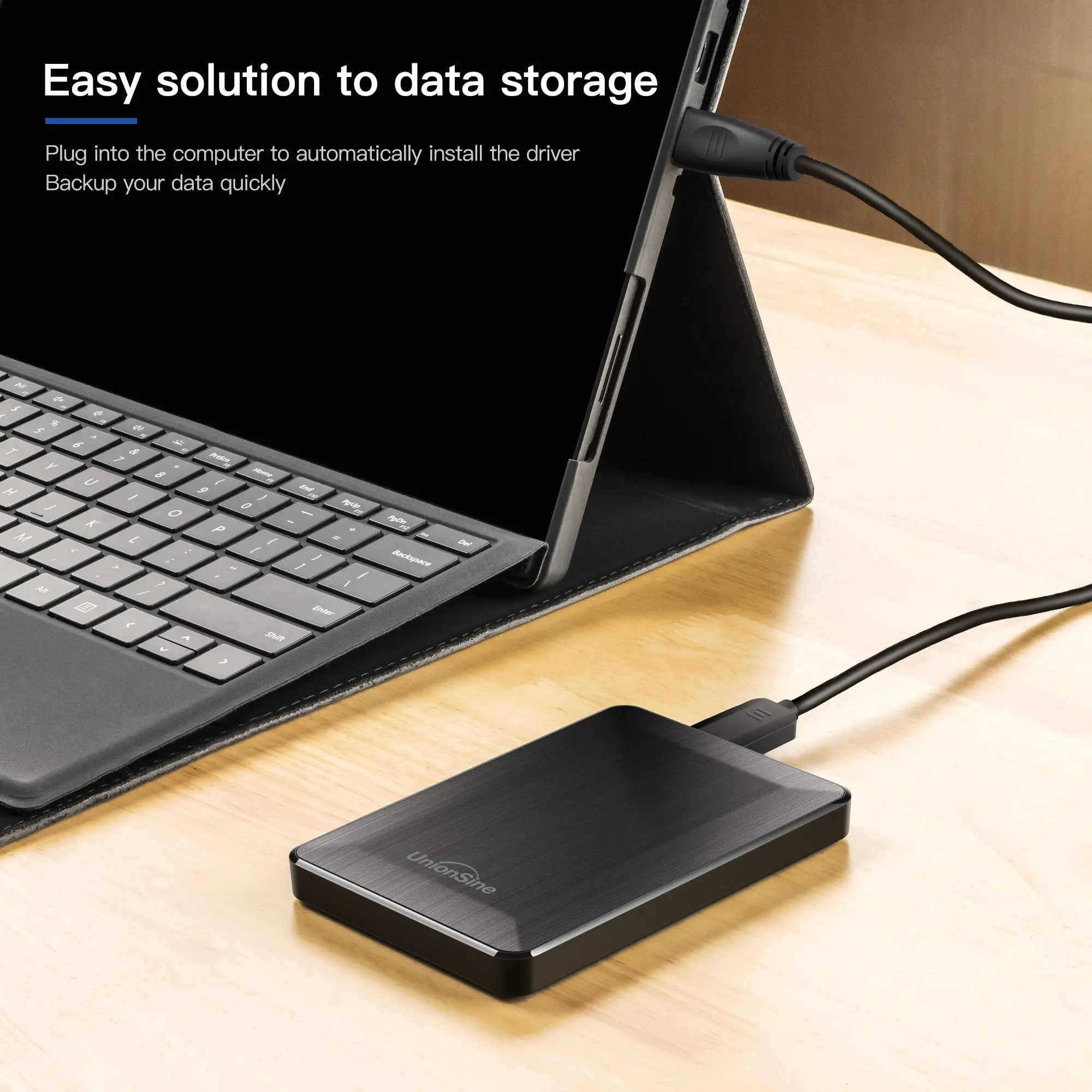 UnionSine ポータブル外付けハードドライブ 250GB 320GB 500GB 1TB 2.5インチ USB 3.0 高速ストレージ HDD PC Mac デスクトップ MacBook PS4用