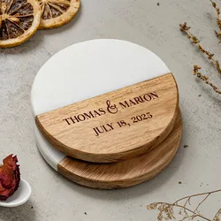 Custom Engraved Marble Coasters,Personalized Family Names Coaster New Home Gift,Housewarming Gifts,Wedding Gift,Anniversary Gift