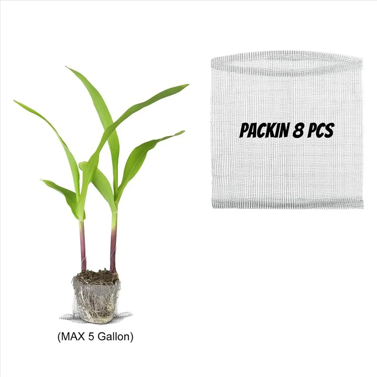 

A013 8 Packs 1 Gallon Root Stainless Steel Guard Baskets for Protects Plant Root From Gophers Moles Voles Damage Root