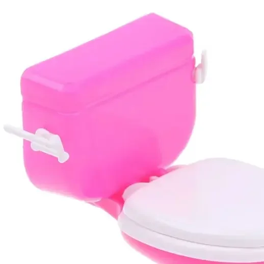 Mobili per case delle bambole Bagno WC Casa delle bambole in miniatura Fai finta di giocattoli per bambini