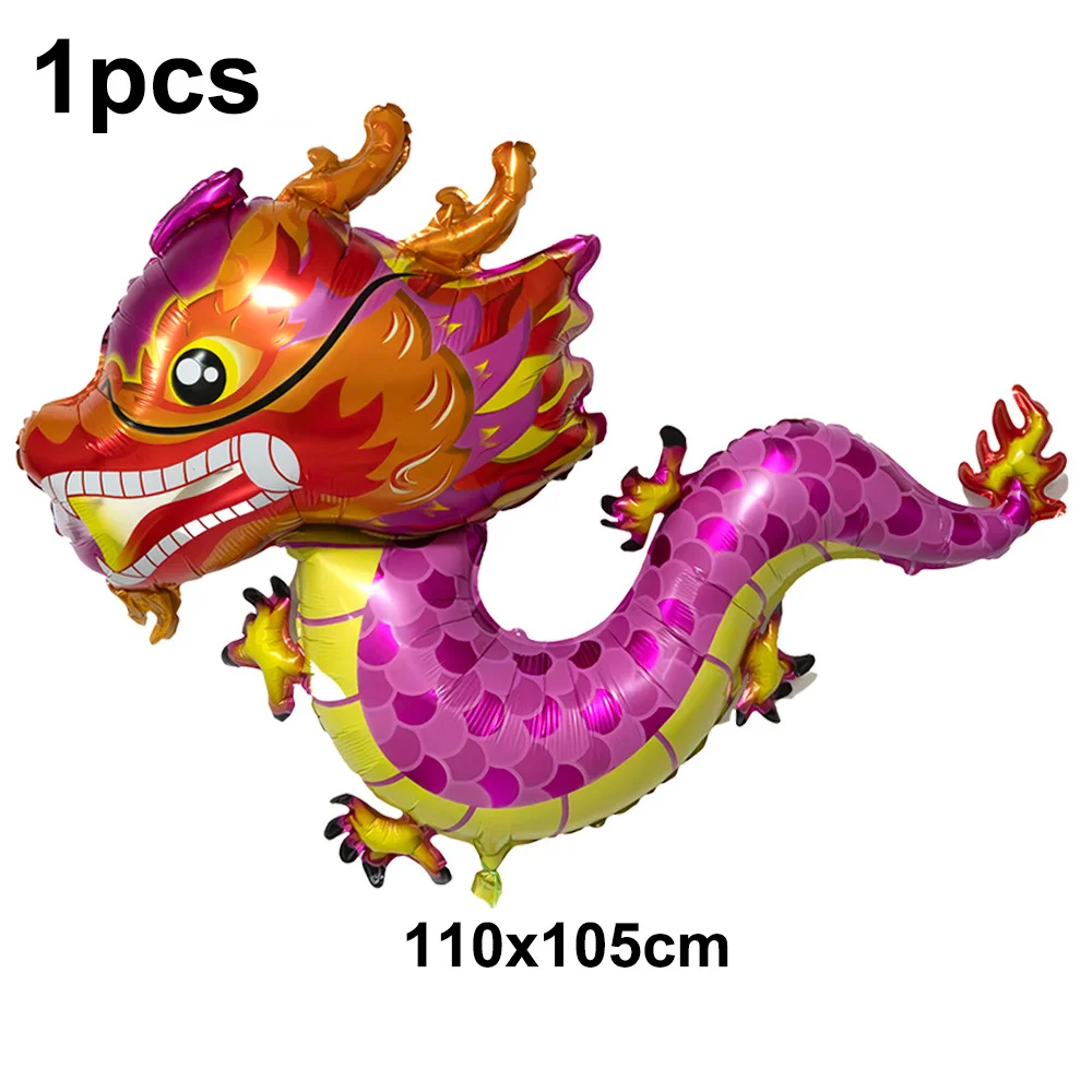 Large Dragon Balloons Chinese Loong Balloons Cute Loong Party Supplies 4 Color Red Blue Pink Green Dragon Birthday Decoration
