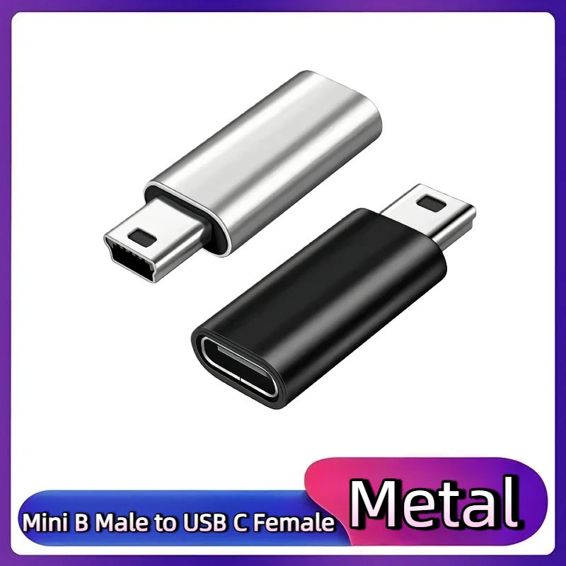 

Universal OTG Metal Mini 5 Pin USB Adapter Type C Female to Mini B Male Data Transfer Connector for GoPro MP3 Digital Camera GPS