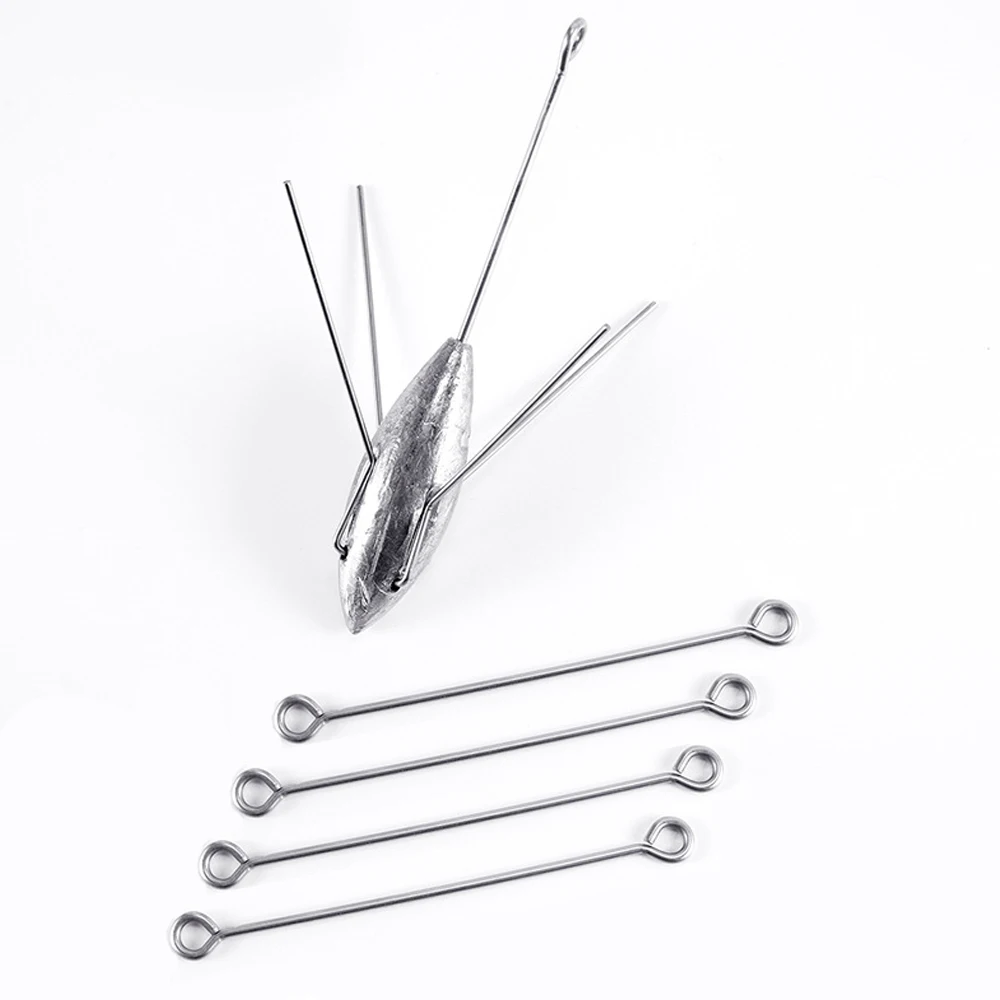 20 قطعة أسلاك حلقة الرصاص لصيد الأسماك الطعم كليب قبضة قالب الصيد الوزن ثقالة صنع حلقات العين الفولاذ المقاوم للصدأ الصيد البحري #1