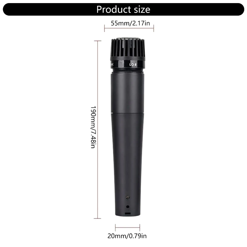 ميكروفون ديناميكي SM57 مع استجابة ترددية واسعة للموسيقى والصوت