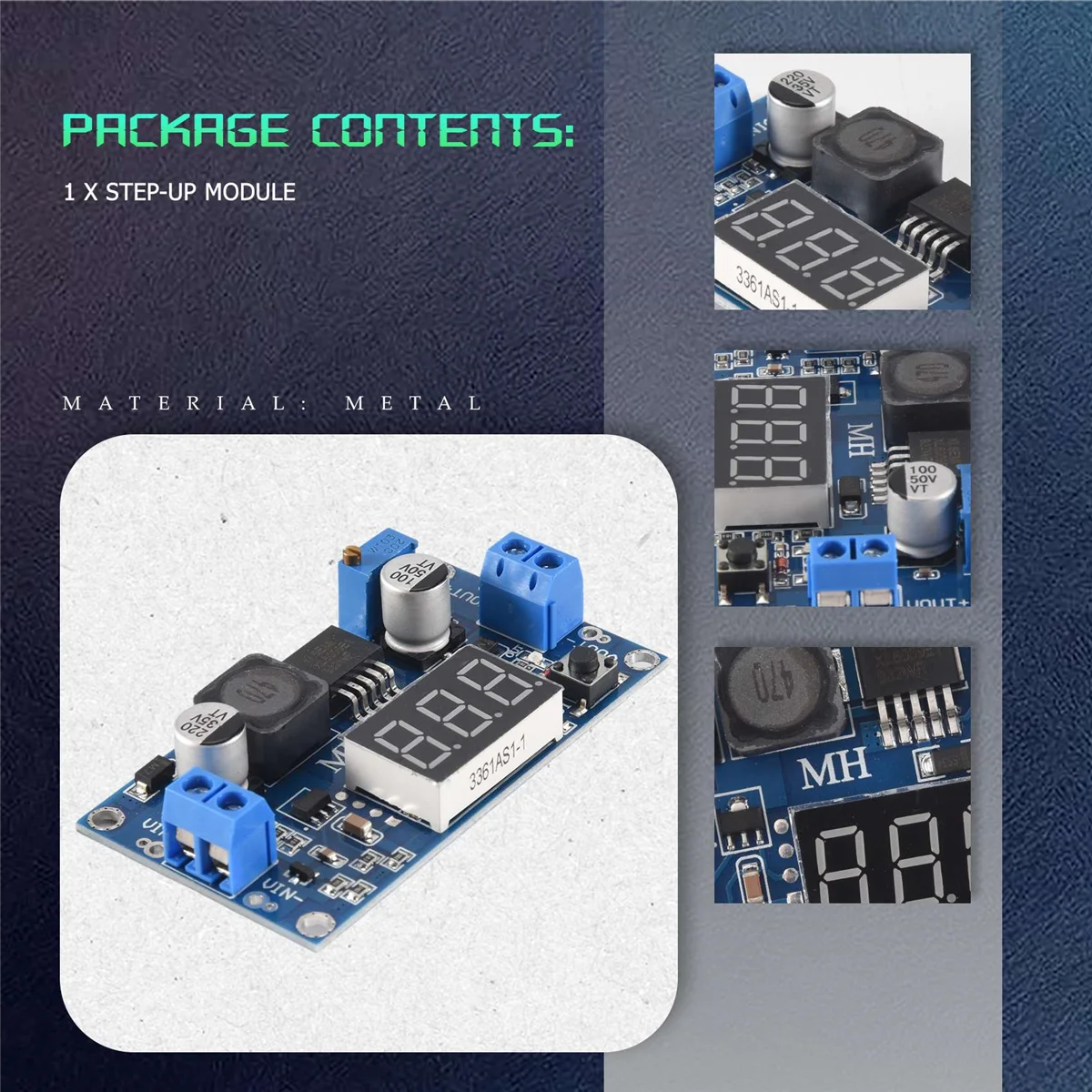 وحدة محول DC-DC 4A جهد إمداد الطاقة قابل للتعديل XL6009E1