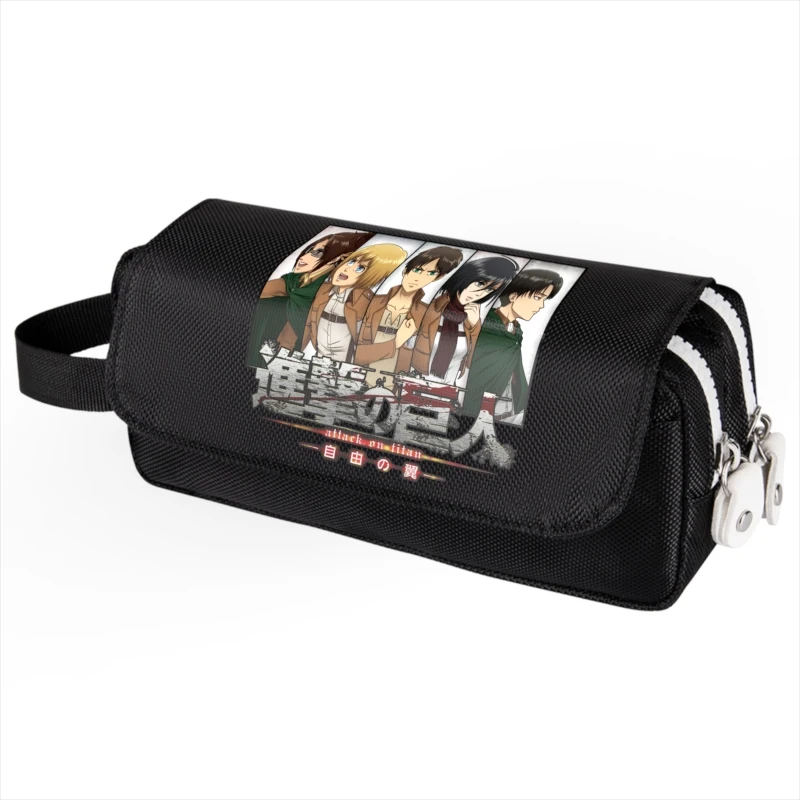 

Anime Attack On Titan Large Capacity Pen Pencil Case, Fold Canvas Stationery Storage Bag Organizer for Cosmetic Travel Student