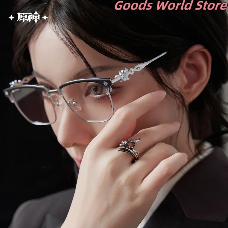 صندوق هدايا نظارات Arlecchino الأصلي لعبة Merch الرسمية Genshin Impact Arlecchino أزياء تنكرية هدية عيد الميلاد والهالوين #1