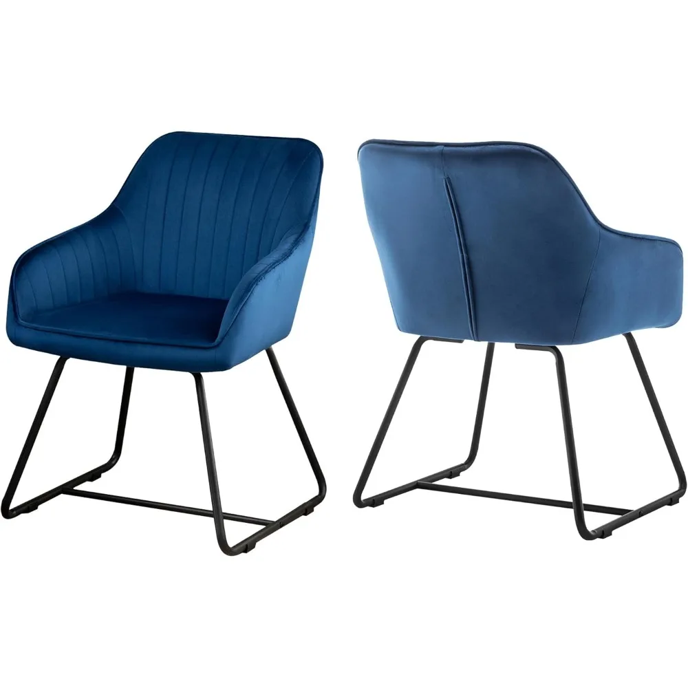 

Accent Arm Chairs Set of 2 Upholstered for Living Room Home Kitchen Office Bistro Cafe