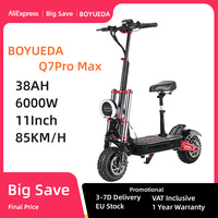 BOYUEDA Q7Pro Max E-Scooter 1600W*2 Dual Motor 52V28AH Battery NFC Activated App Control Escooter Silent Tires Electric Scooter