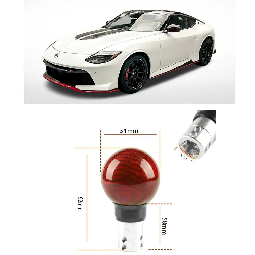 

1x Car Accessories Modified Carbon Fiber Shift Knob For nissan Z Nismo Sentra Rogue Frontier Z GT4 Versa Sakura serena navara