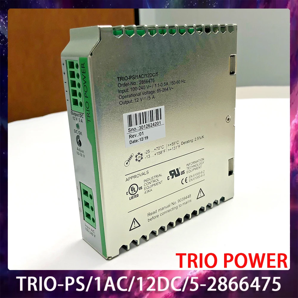 

2866475 TRIO-PS/1AC/12DC/5-2866475 TRIO POWER Switching Power Supply For Phoenix