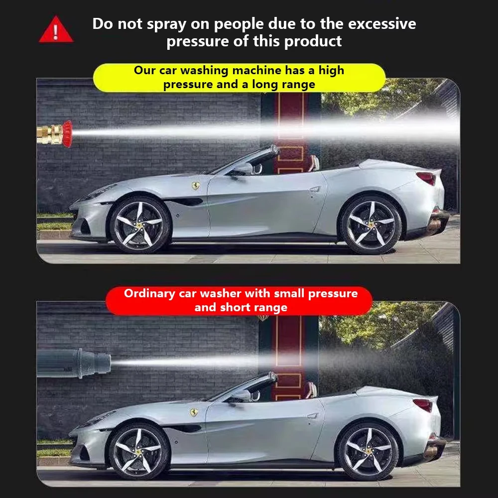 300W 60Bar Wireless High-Pressure Car Washing Gun Automatic Cleaning Foam Generator Water Gun Spray Cleaner Car Washing Machine