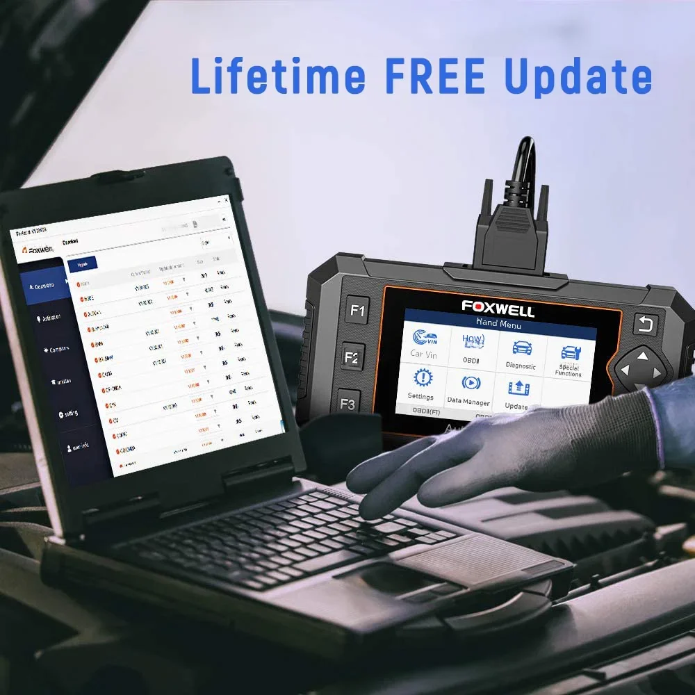 أداة تشخيص الماسح الضوئي للسيارات FOXWELL NT624 Elite Obd2 SAS ABS زيت EPB إعادة تعيين DPF BRT ODBII جميع المزح الضوئي تحديث مجاني
