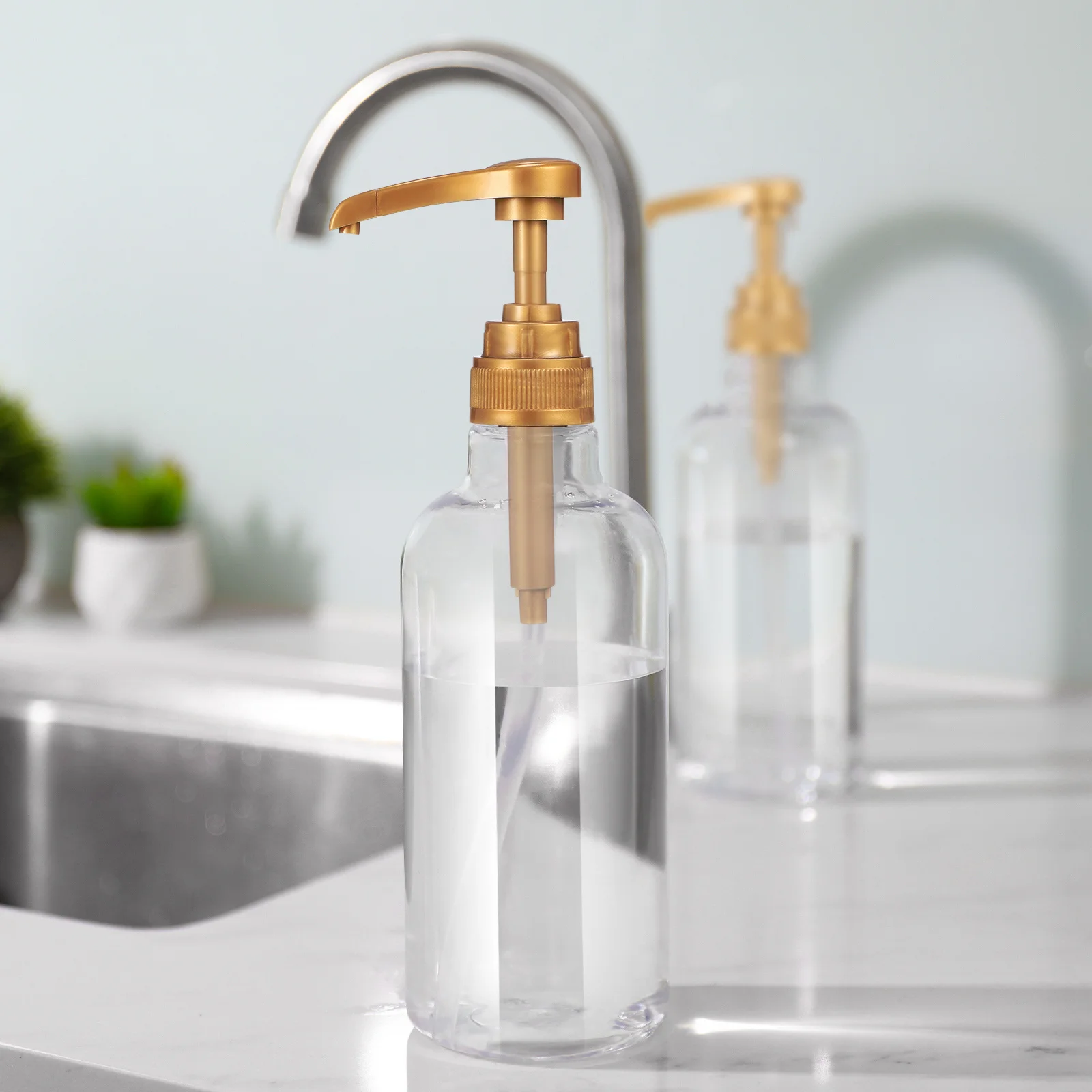 

10Pcs Pump Head Dispenser Pumps Food-Grade PP Material Detachable Design Easy Install for Syrup Shampoo Lotion