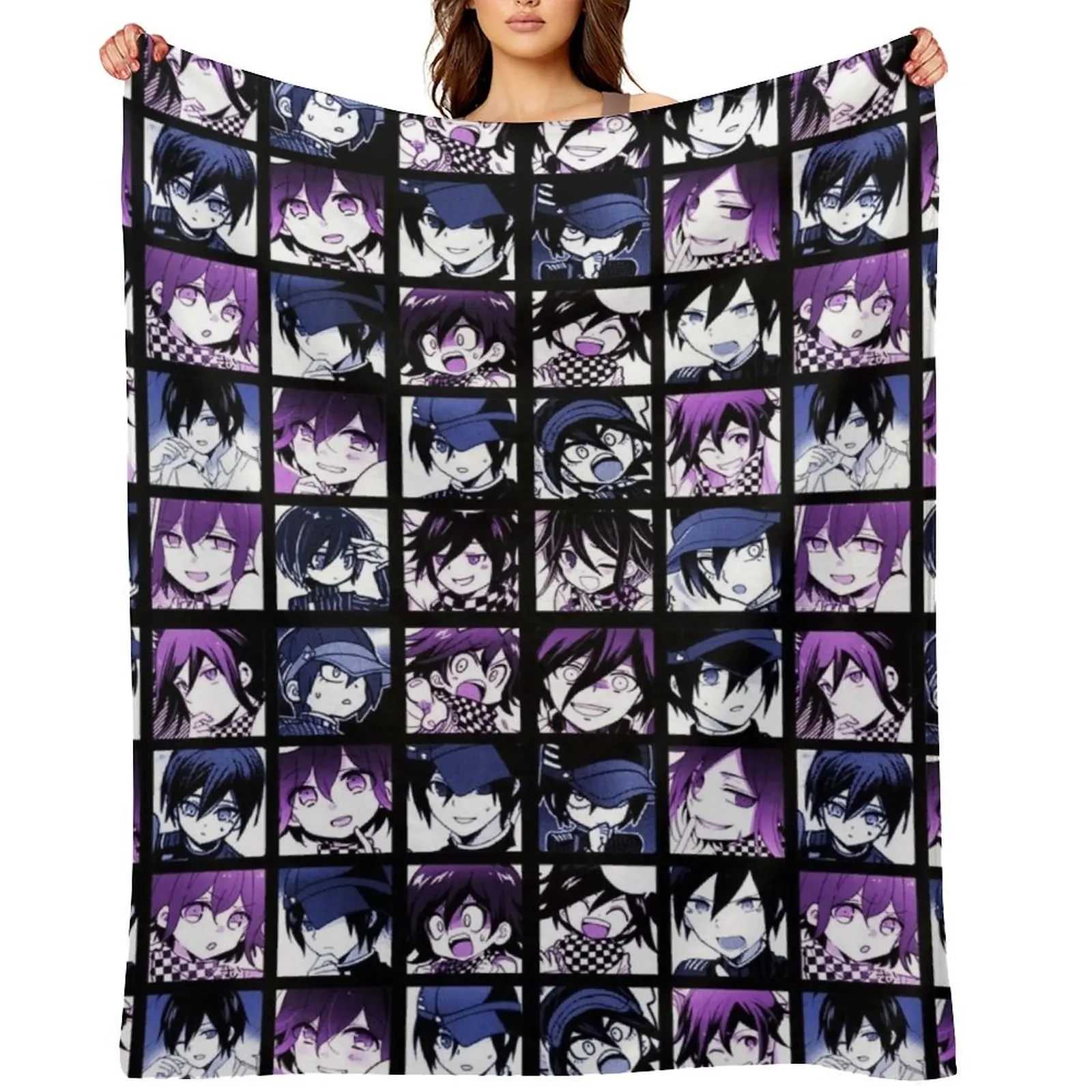 

Shuichi and Kokichi Manga Collection (Colored) Throw Blanket Bed linens blankets ands manga Blankets For Bed Blankets