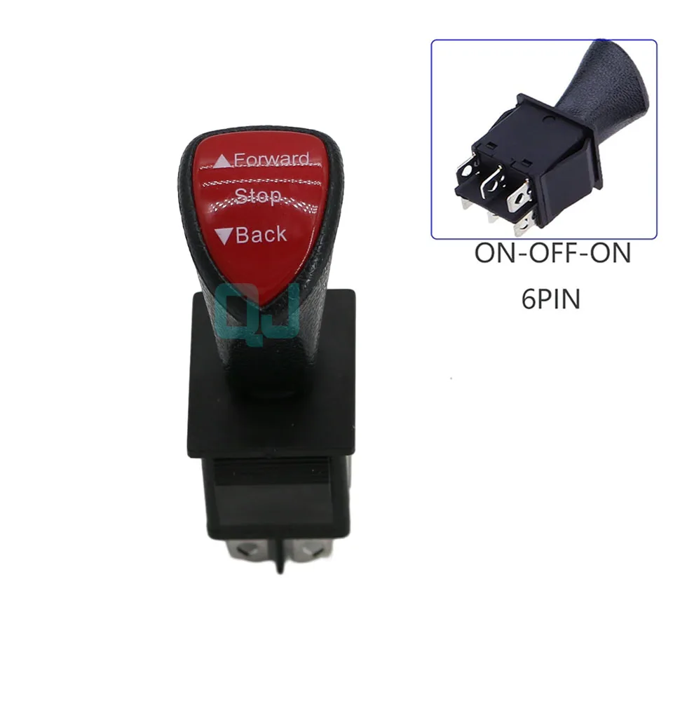 Remote sensing car handle black boat shaped three speed six pin 31 * 25 boat type switch KCD4-604-6P