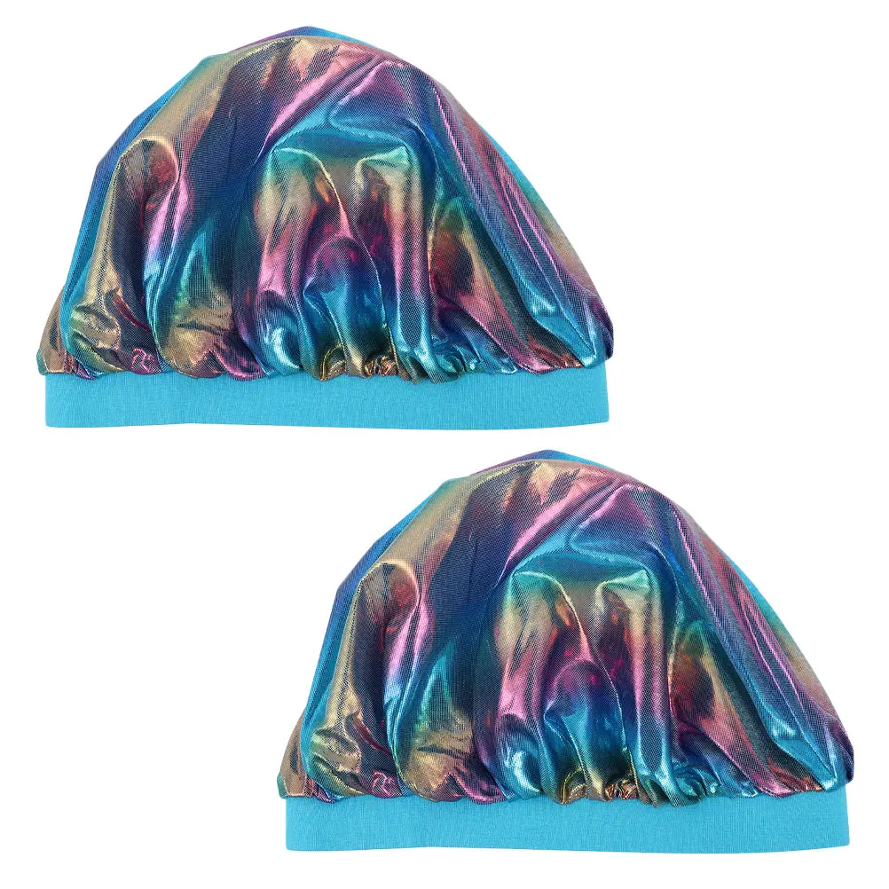 

2 Pcs Kids Bonnet Baby Shower Cap Extra Large Bath Hat Sleep Caps Polyester Infant Hair Care Children