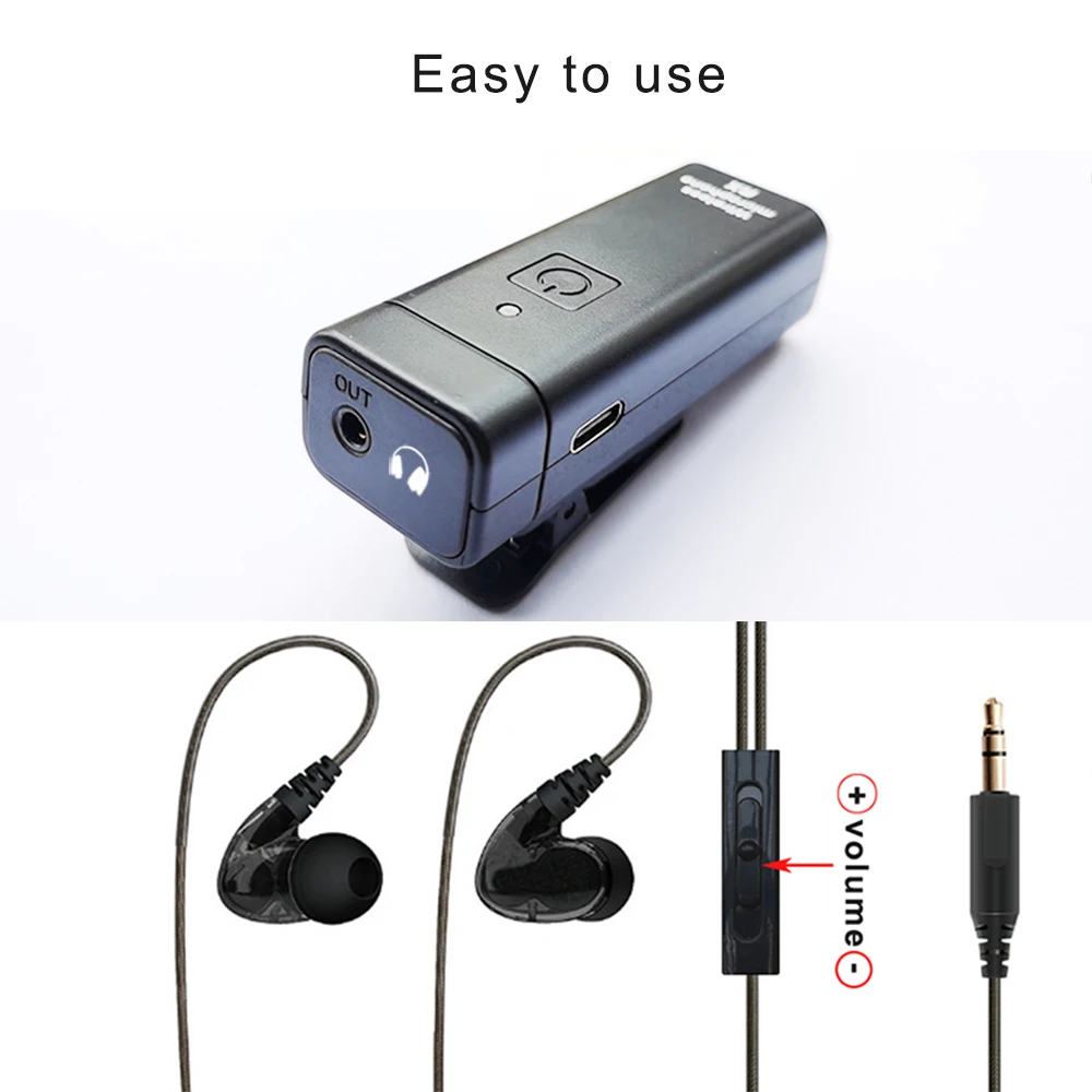 Mono wireless monitoring singer stage return music accompaniment audio host voice real-time return ear monitoring system UHF