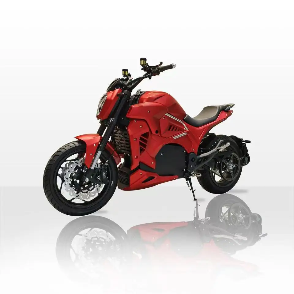High Performance Racing Electric Motorcycle 3000W Chain Motor 40A Lithium Battery Max Speed 110km/h