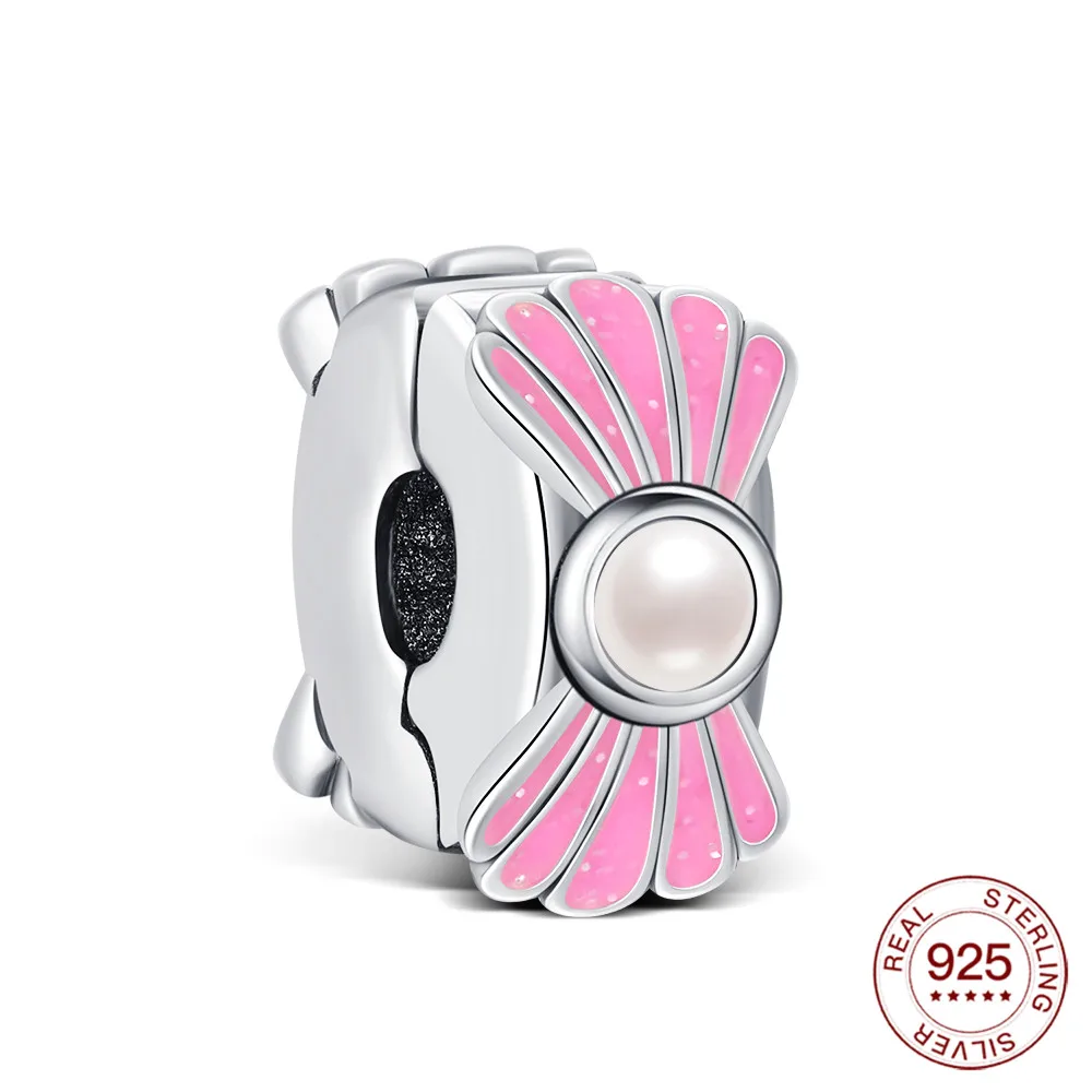 New 925 Sterling Silver Charms Shell Clasp Beads Fit Original Bracelet DIY Jewelry Outfit Gift For Women